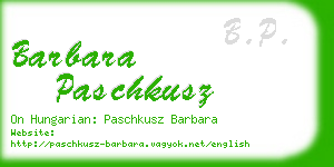 barbara paschkusz business card